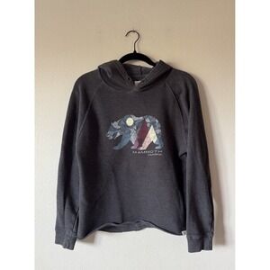 Blue 84 Women's Size Medium Raw Hem Bear Mammoth California Sweater Hoodie